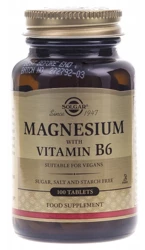 Solgar Magnez z Witaminą B6 - 100 tabl.
