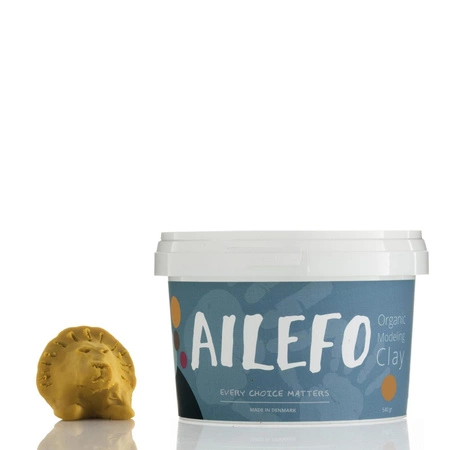 Ailefo, Organiczna Ciastolina, duże opakowanie, żółty, 540g