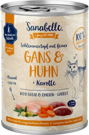 BOSCH Sanabelle Gans / Huhn Gęś Kurczak Marchew 380g