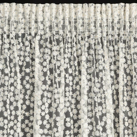 FIRANA GOTOWA DAISY NA TAŚMIE 130 X 270 CM BIAŁY