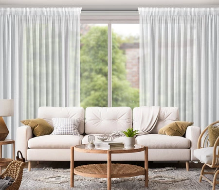 FIRANA GOTOWA MARGO NA TAŚMIE 300 X 270 CM BIAŁY