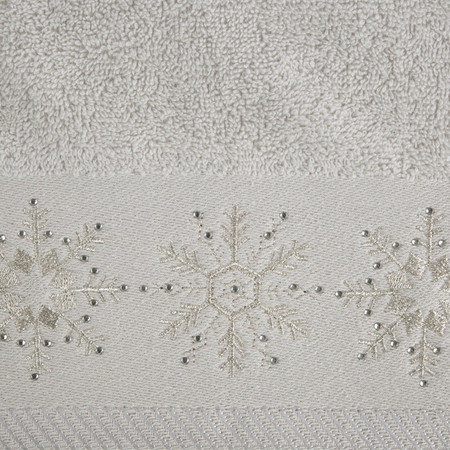 Ręcznik Świateczny Joy3 70 x 140 cm, Srebrny