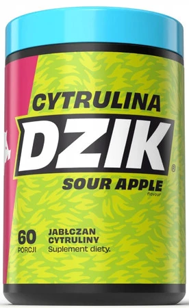 DZIK CITRULINA Jabłczan Cytruliny przedtreningówka 540g smak kwaśne jabłko