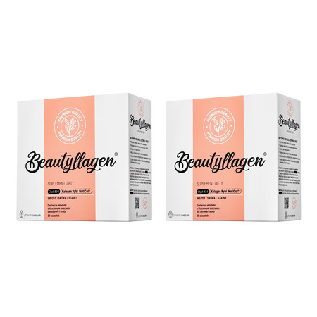 Zestaw 2x Pharmaverum Beautyllagen Kolagen włosy skóra 30 saszetek