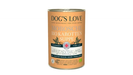 Zestaw 10x DOG'S LOVE BIO Morosche - ekologiczna zupa Moro z marchwi (400g)