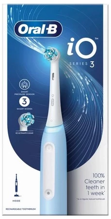 ORAL-B BRAUN SZCZOTECZKA ELEKTRYCZNA iO SERIES 3 BLUE iOG3.1A6.0 (3 programy, 1 końcówka)