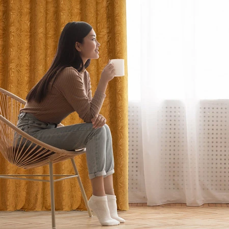 ZASŁONA GOTOWA OCTAVIA 140 X 250 CM MIODOWY