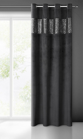 Zasłona gotowa Margot 140 x 250 cm, Czarny