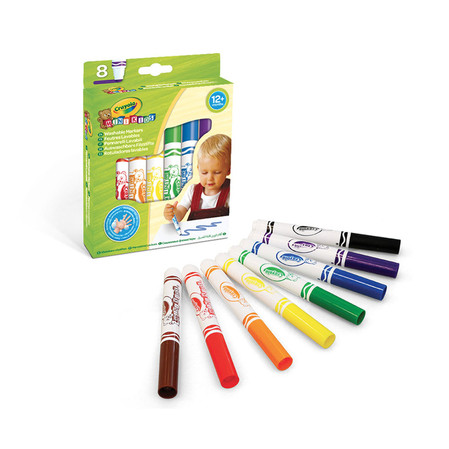 Flamastry zmywalne 8 kolorów Mini Kids 8324 Crayola