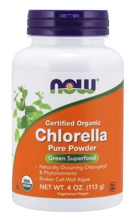 Now Foods EKO Chlorella - rozłupane ściany komórek 113 g