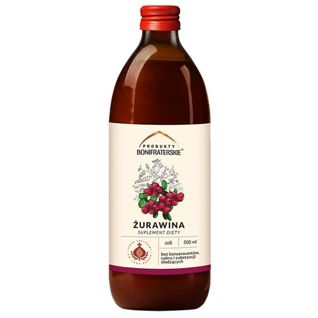 PRODUKTY BONIFRATERSKIE Sok z Żurawiny 500 ml