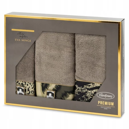 Komplet Ręczników Eva 24 46 x 36 x 7 cm, Ciemnobeżowy