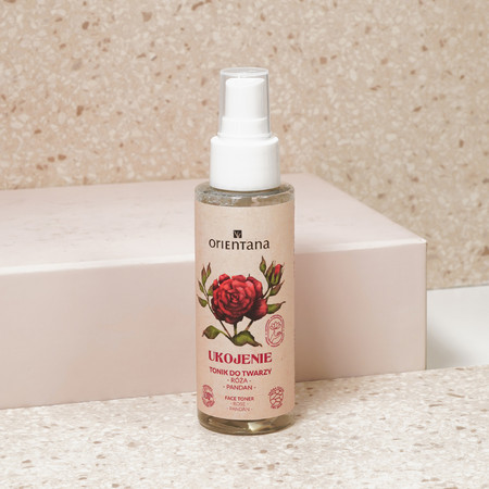 Orientana, Tonik do twarzy Ukojenie, róża japońska i pandan, 100 ml