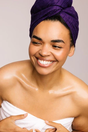 Anwen Dry It Up turban do włosów Fioletowy