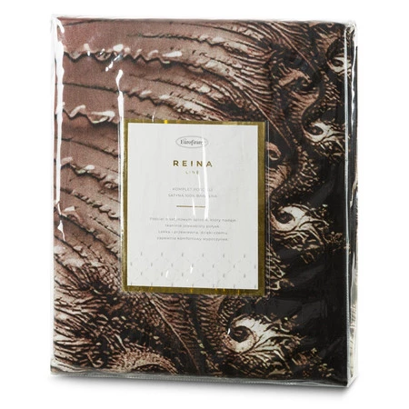 KOMPLET POŚCIELI SATYNOWEJ REINA 18 160 X 200 CM BRĄZOWY