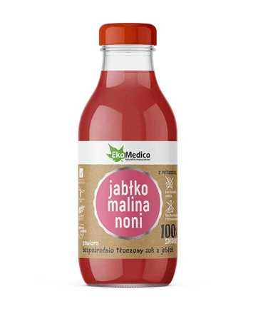 EkaMedica Sok jabłko, malina, noni 300ml