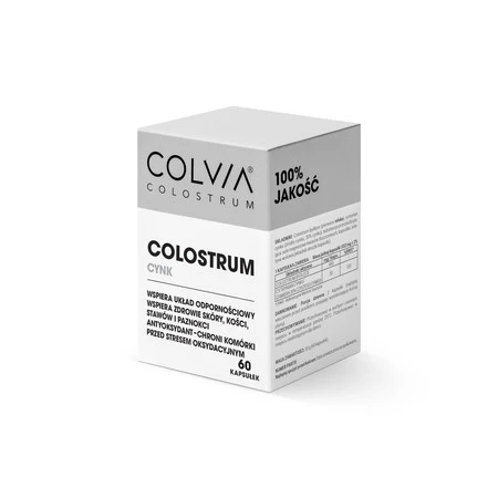 Colvia Colostrum + Cynk na wsparcie odporności 60 kaps.