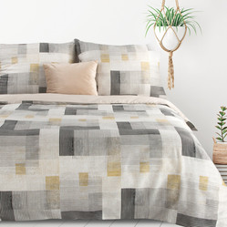 KOMPLET POŚCIELI HOME 06 220 X 200 CM STALOWY