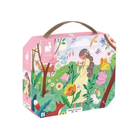 Janod Puzzle w walizce Matka natura 200 elementów 7+ Made in France