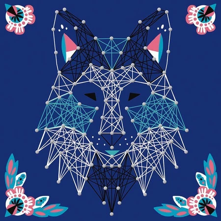 Janod Zestaw kreatywny Przeplatanka 3D String art Zwierzęta 10+