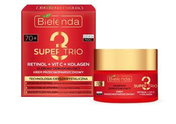 Bielenda Super Trio 70+ Głęboko Odbudowujący Krem przeciwzmarszczkowy na dzień i noc 50ml