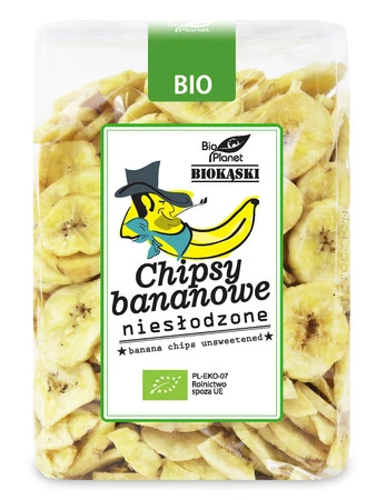Bio Planet − Chipsy bananowe słodzone BIO − 350 g