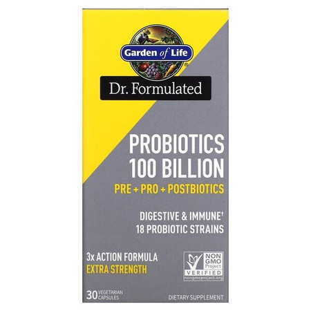 Garden of Life  Dr. Formulated Probiotics 100 Billion wsparcie mikroflory jelitowej 30 kaps. vege