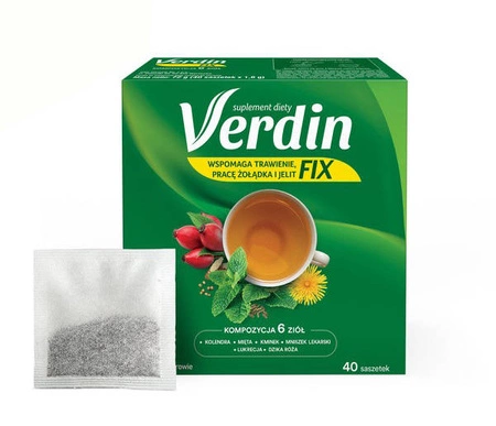 Verdin herbatka Fix na trawienie i wątrobę 40 saszetek