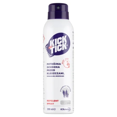 KICK THE TICK Max Repelent Plus 200 ml – ochrona przed kleszczami, komarami i meszkami