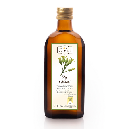 OLVITA Olej z lnianki - rydzowy zimnotłoczony 250ml