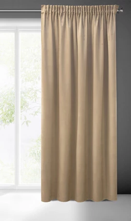 ZASŁONA GOTOWA SIBEL NA TAŚMIE 140 X 270 CM CIEMNOBEŻOWY