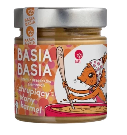 Alpi BasiaBasia Chrupiący Słony Karmel Krem z orzechów ziemnych 200 g