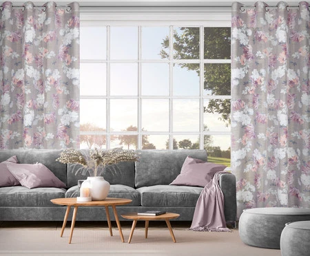 ZASŁONA GOTOWA SHERRY 140 X 250 CM SREBRNY