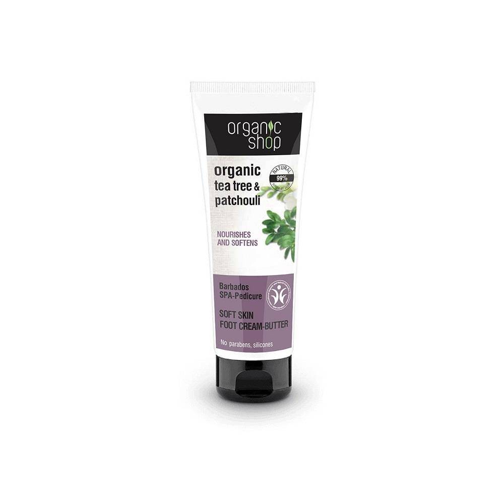 Organic Tea Tree & Patchouli Nourishes And Softnes kremowe masło do stóp 75ml