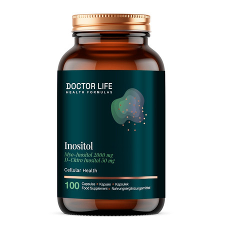 Doctor Life Inositol z Myo-Inozytolem i D-Chiro Inozytolem wsparcie dla równowagi metabolicznej i hormonalnej 100 kaps.