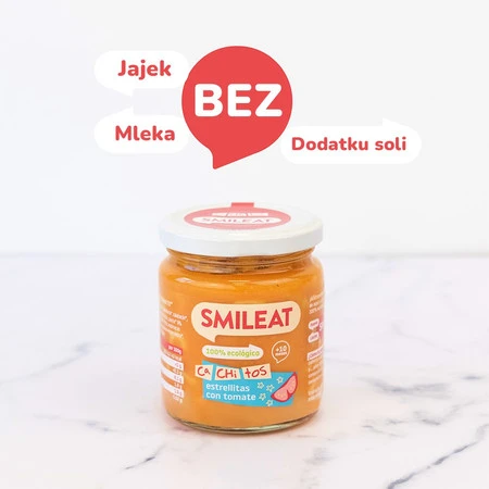 Smileat, BIO Słoiczek z makaronem i pomidorami, małe kawałki 10m+, 230g