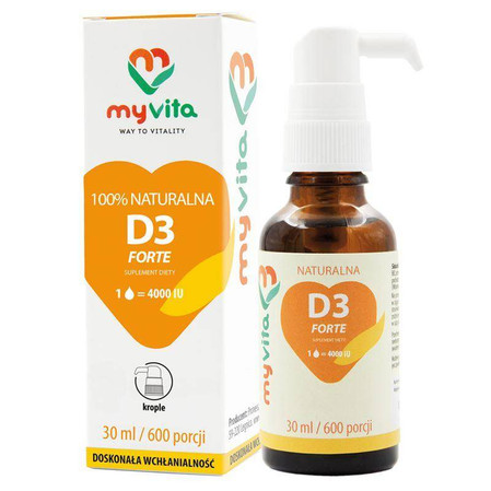  MyVita Witamina D3 4000 j.m. FORTE - KROPLE 30ml (600 porcji)