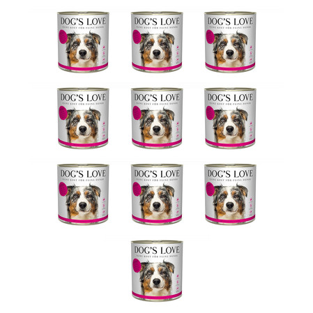 Zestaw 10x DOG'S LOVE Pferd - konina z pasternakiem i pomidorami (800g)