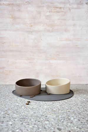 PALOPA Miska dla psa porcelanowa Cali taupe
