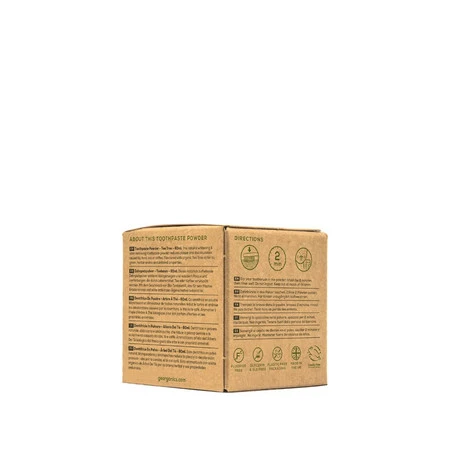 Georganics, Mineralny proszek do mycia zębów, z naturalnym składem, do codziennej pielęgnacji, smak drzewa herbacianego, 60 ml
