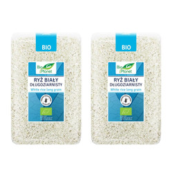 Zestaw 2x Bio Planet − Ryż biały długoziarnisty bezglutenowy BIO − 1 kg