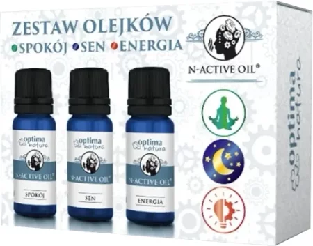 Optima Natura Zestaw N-Active Oil® Spokój & Sen & Energia 2 x 10 ml + 10 ml GRATIS