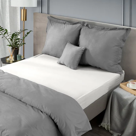 Prześcieradło z gumką, Jersey D91 120 x 200 x 25 cm, Kremowy