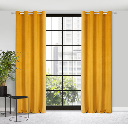 ZASŁONA GOTOWA ELIZA 140 X 250 CM MUSZTARDOWY