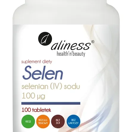 Aliness Selenian IV sodu x 100μg x 100 tabletek VEGE - Nabea.pl