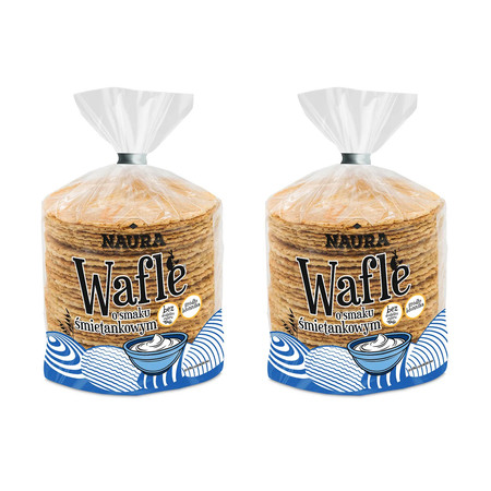 Zestaw 2x Wafle pszenne o smaku śmietankowym 100g
