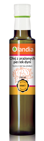 OLEJ Z PRAŻONYCH PESTEK DYNI TŁOCZONY NA ZIMNO 250 ml - OLANDIA
