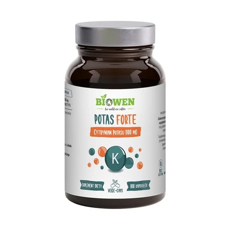 Biowen Potas Forte Cytrynian Potasu 1100 mg 100 kaps.