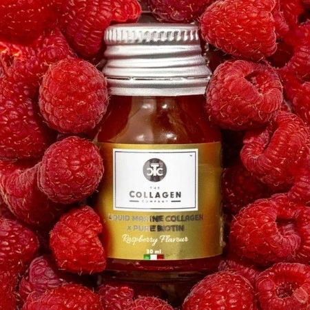 The Collagen Company Płynny Kollagen Morski z biotyną 5000 mg x 10 shotów o smaku Malinowym