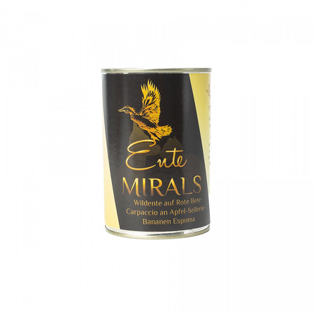 MIRALS Wildente – Kaczka z wolnego wybiegu na carpaccio z buraków z pianką jabłkowo-selerowo-bananową (400g)